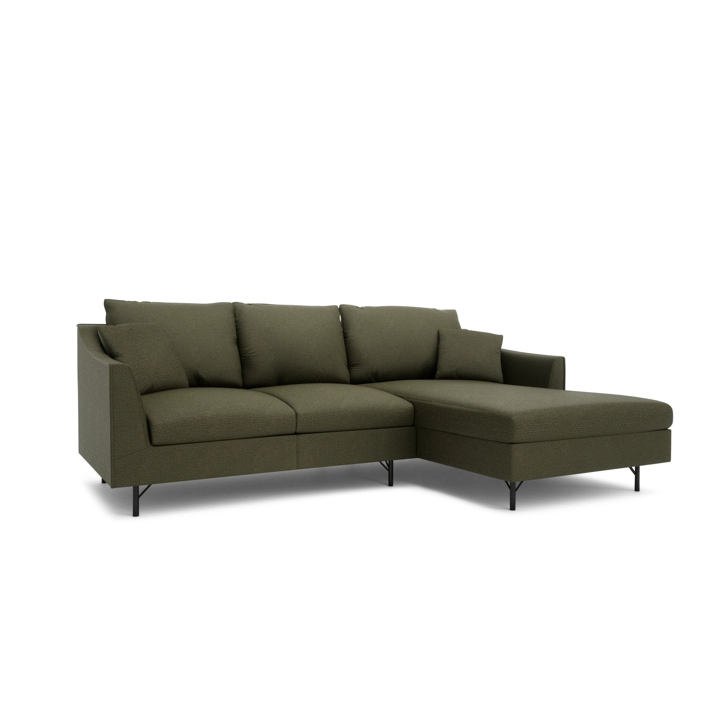 4-Seater Right Corner Sofa ALFAMA - Green