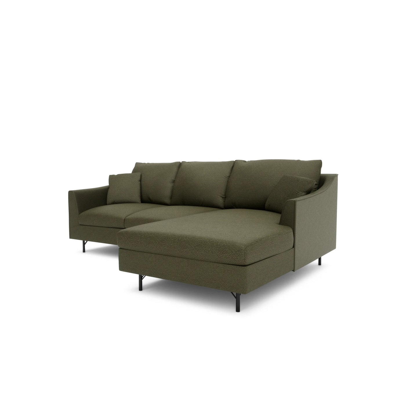 4-Seater Right Corner Sofa ALFAMA - Green