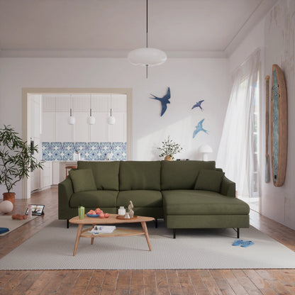 4-Seater Right Corner Sofa ALFAMA - Green