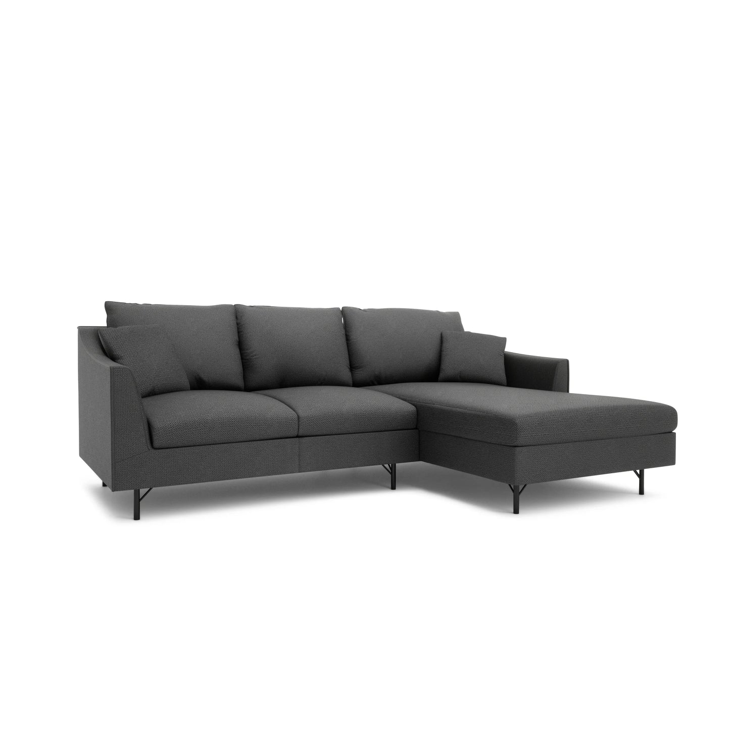 4-Seater Right Corner Sofa ALFAMA - Dark Grey