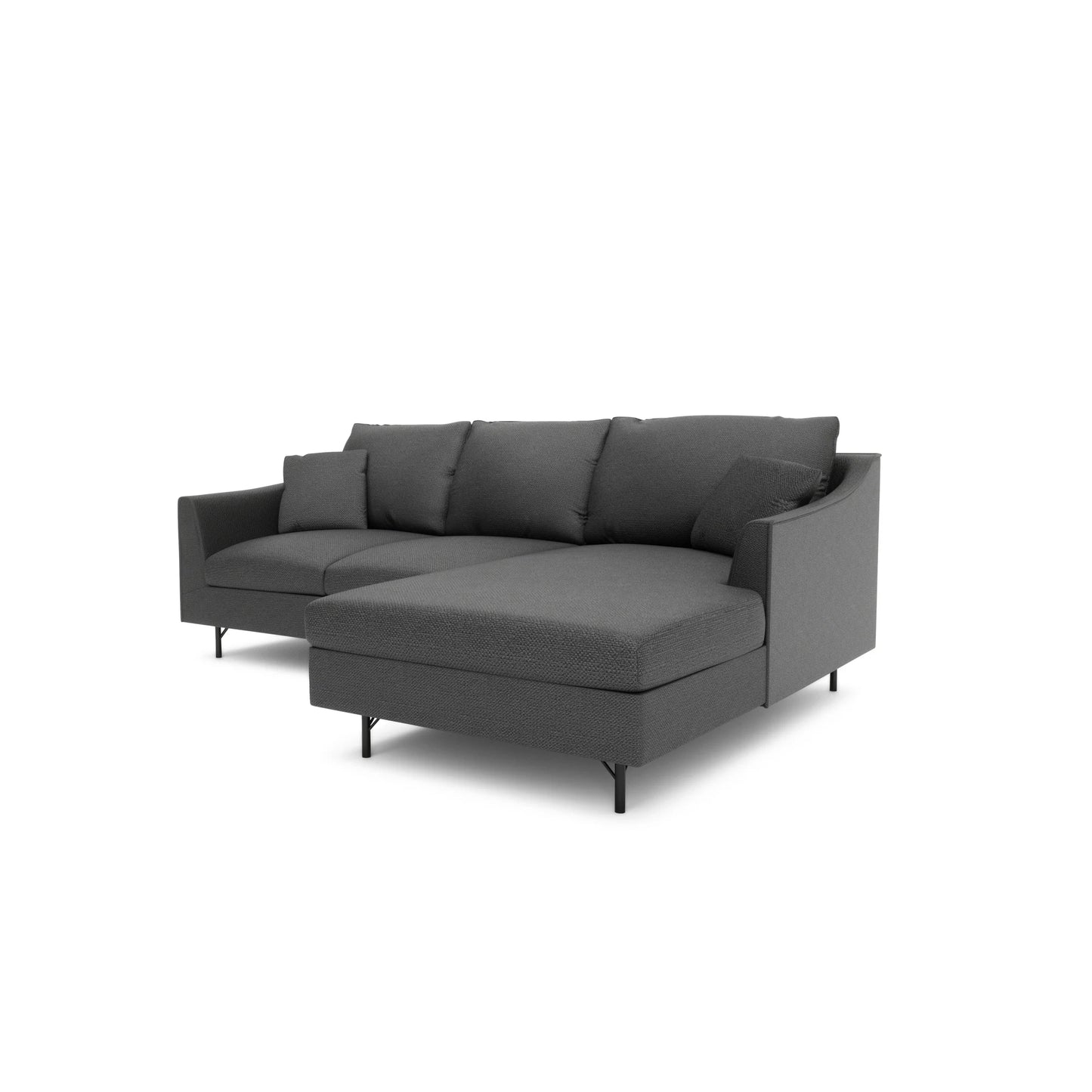 4-Seater Right Corner Sofa ALFAMA - Dark Grey