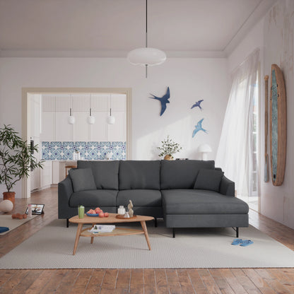 4-Seater Right Corner Sofa ALFAMA - Dark Grey
