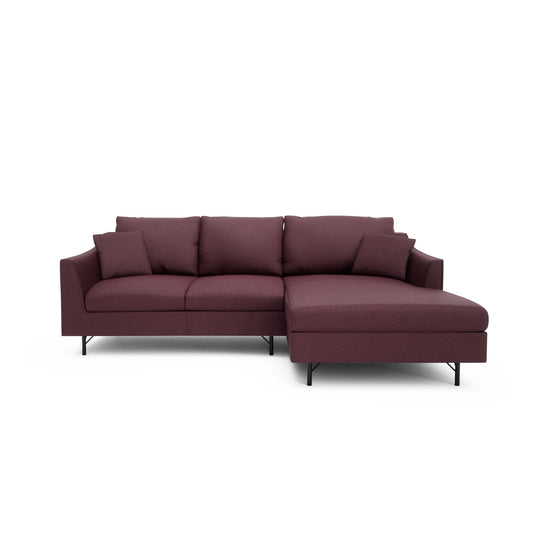 4-Seater Right Corner Sofa ALFAMA - Burgundy