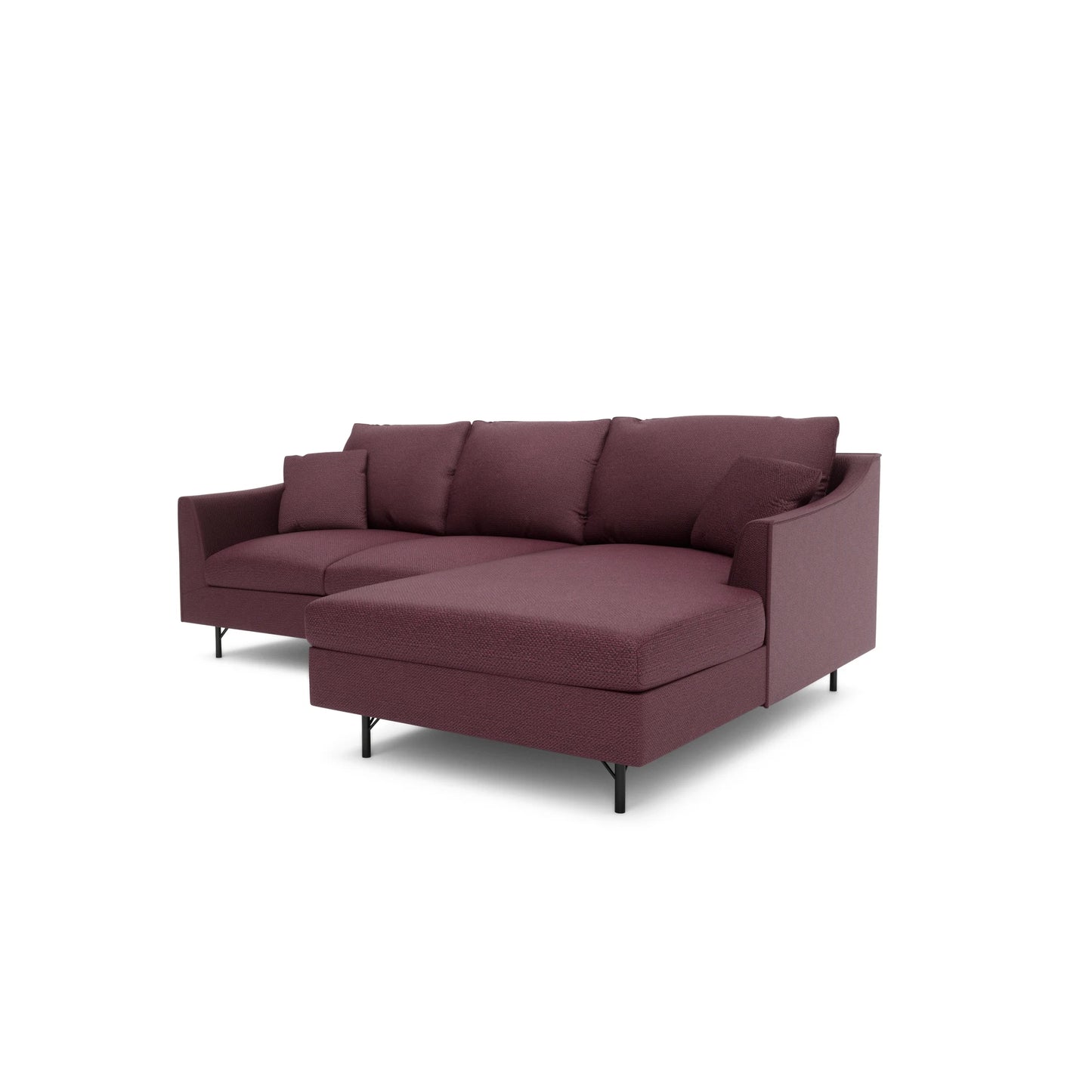4-Seater Right Corner Sofa ALFAMA - Burgundy