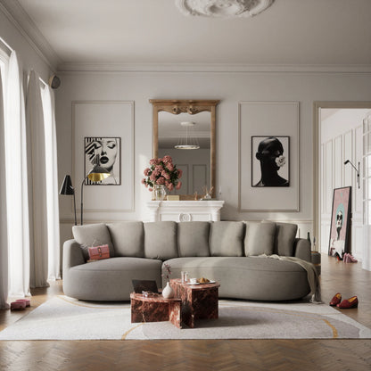 4-Seater Left Corner Sofa BELLEVILLE - Taupe