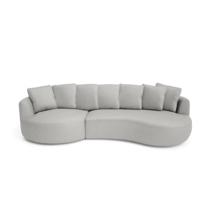 4-Seater Left Corner Sofa BELLEVILLE - Silver