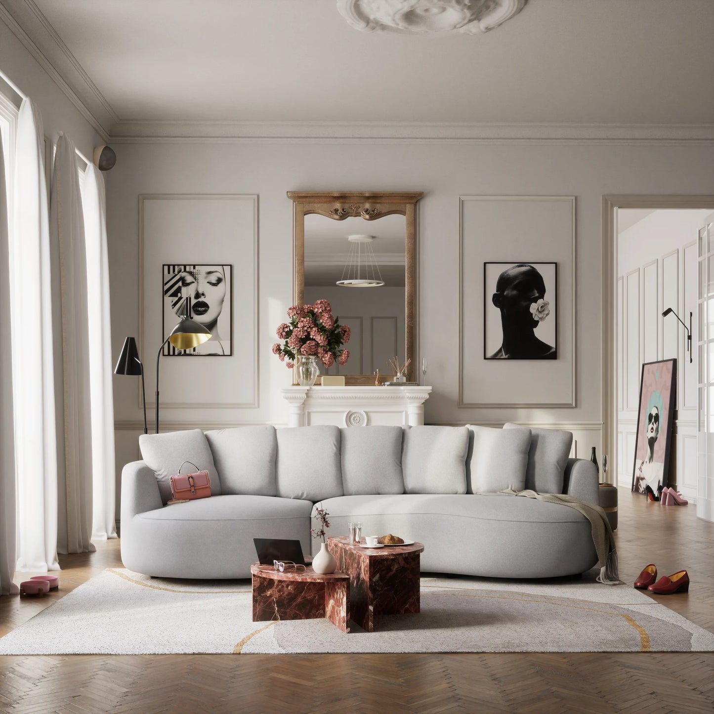 4-Seater Left Corner Sofa BELLEVILLE