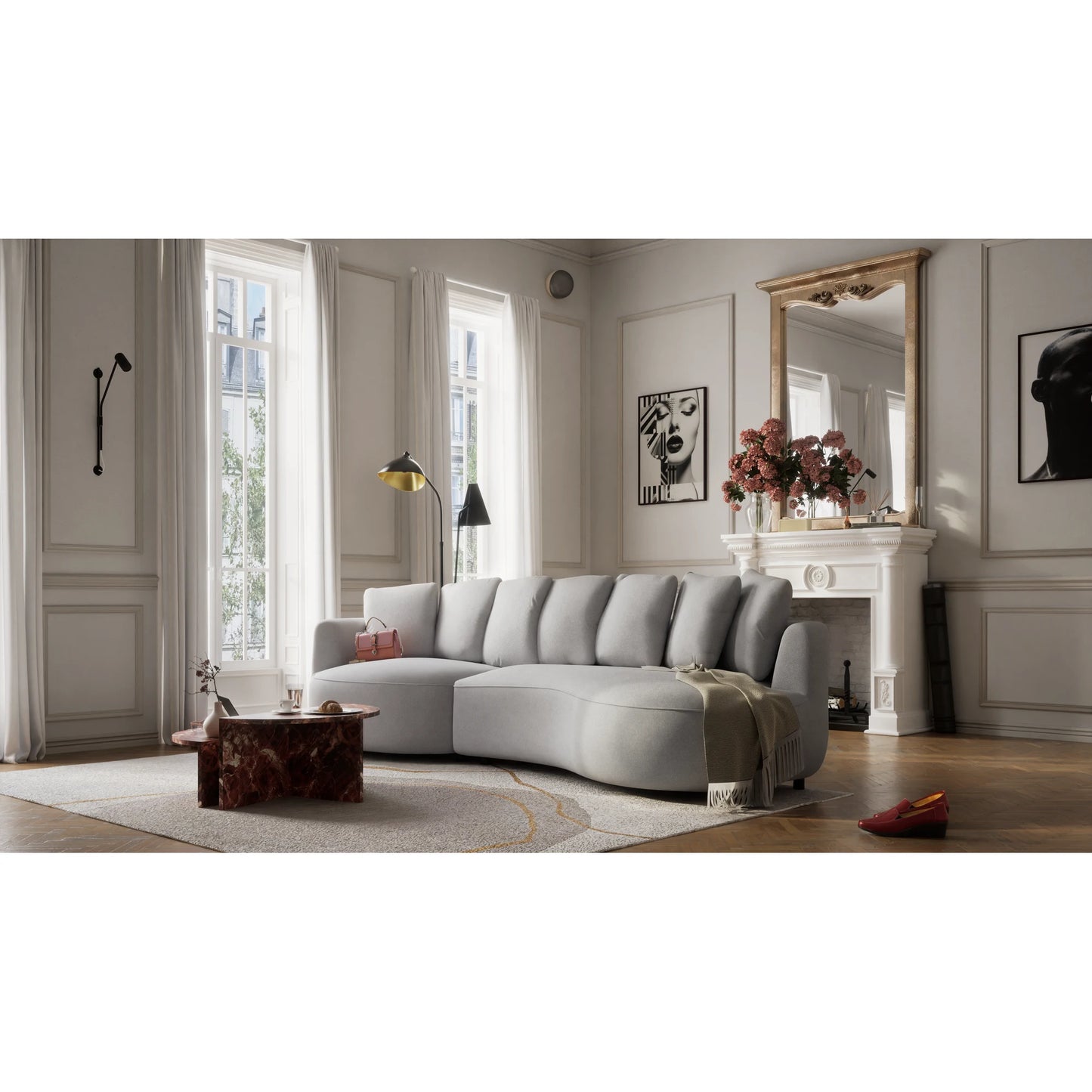 4-Seater Left Corner Sofa BELLEVILLE