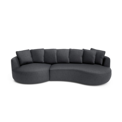 4-Seater Left Corner Sofa BELLEVILLE - Grey