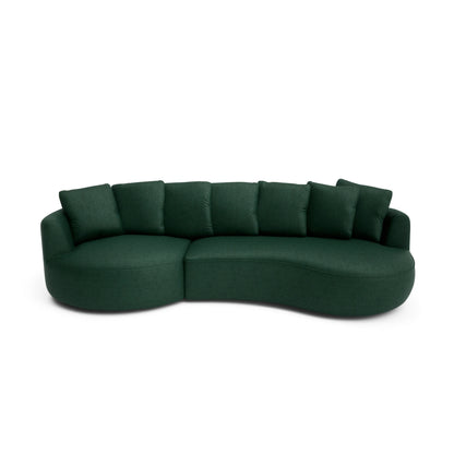 4-Seater Left Corner Sofa BELLEVILLE - Green