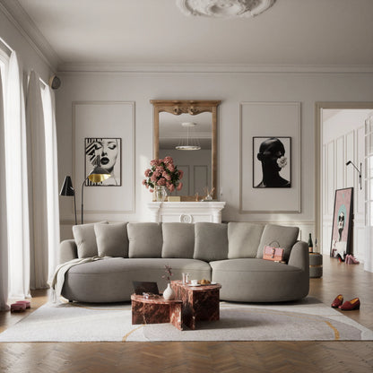 4-Seater Right Corner Sofa BELLEVILLE - Taupe
