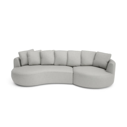 4-Seater Right Corner Sofa BELLEVILLE - Silver