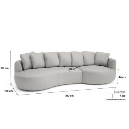 4-Seater Right Corner Sofa BELLEVILLE