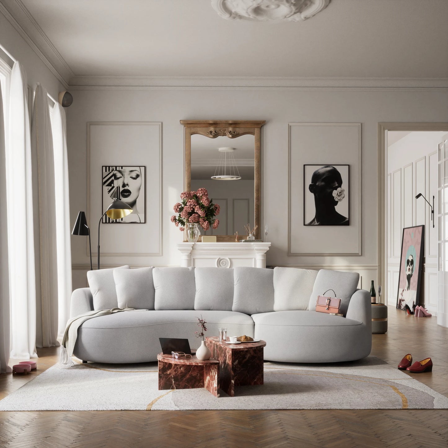 4-Seater Right Corner Sofa BELLEVILLE