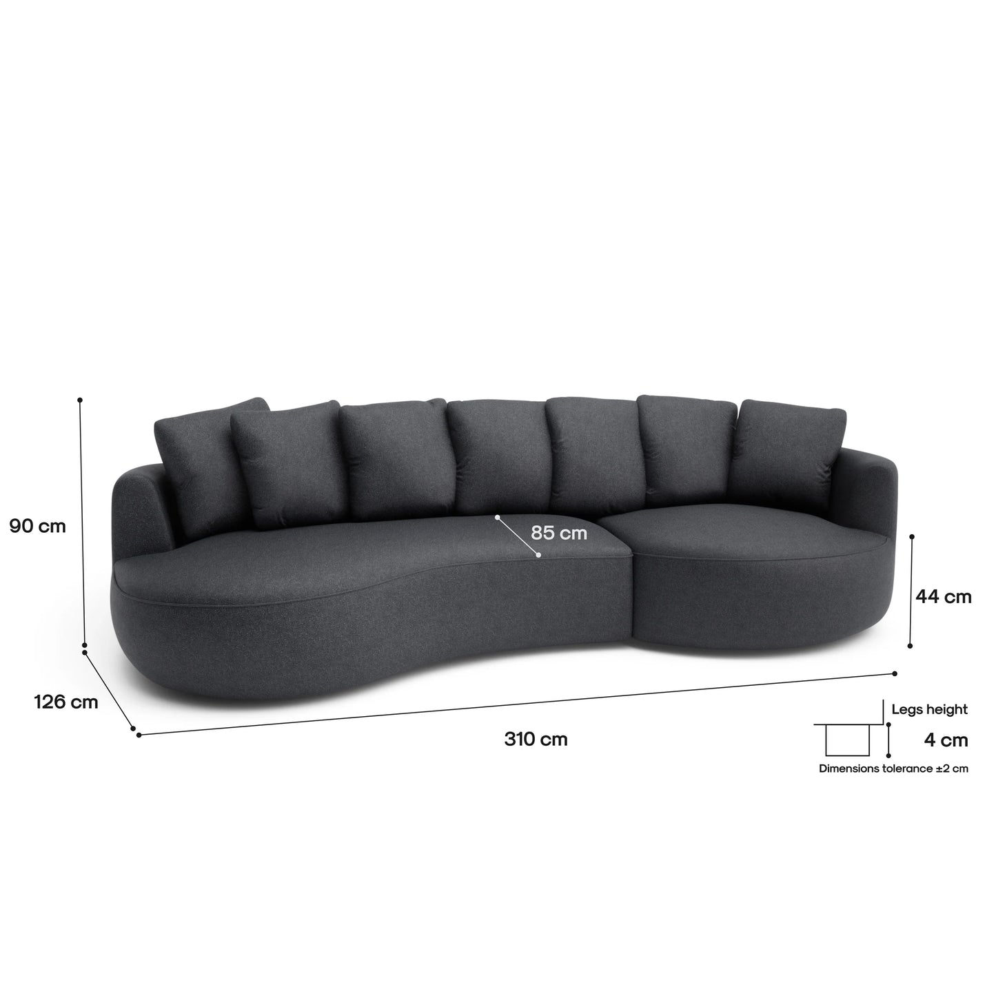4-Seater Right Corner Sofa BELLEVILLE