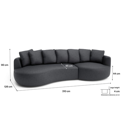 4-Seater Right Corner Sofa BELLEVILLE