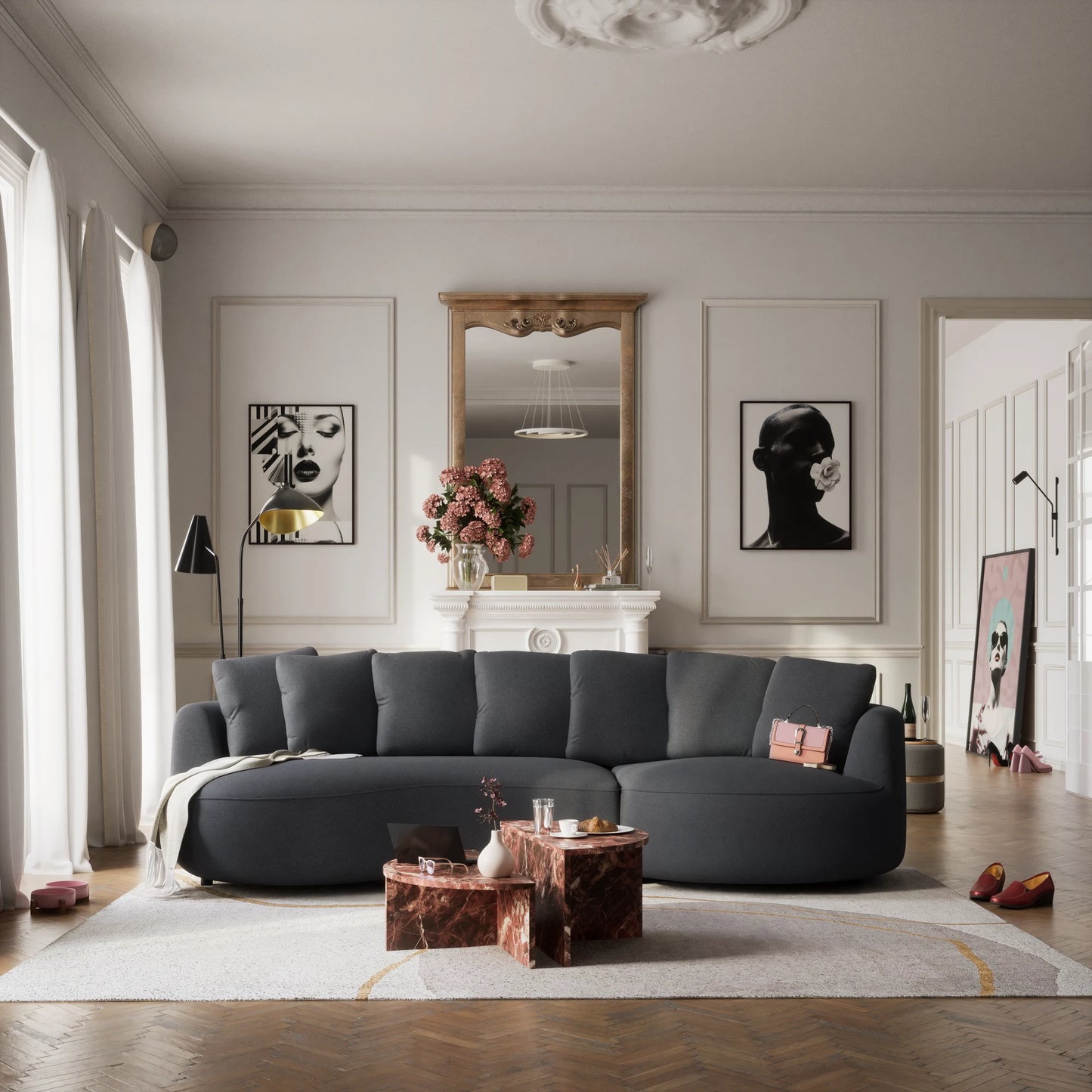 4-Seater Right Corner Sofa BELLEVILLE