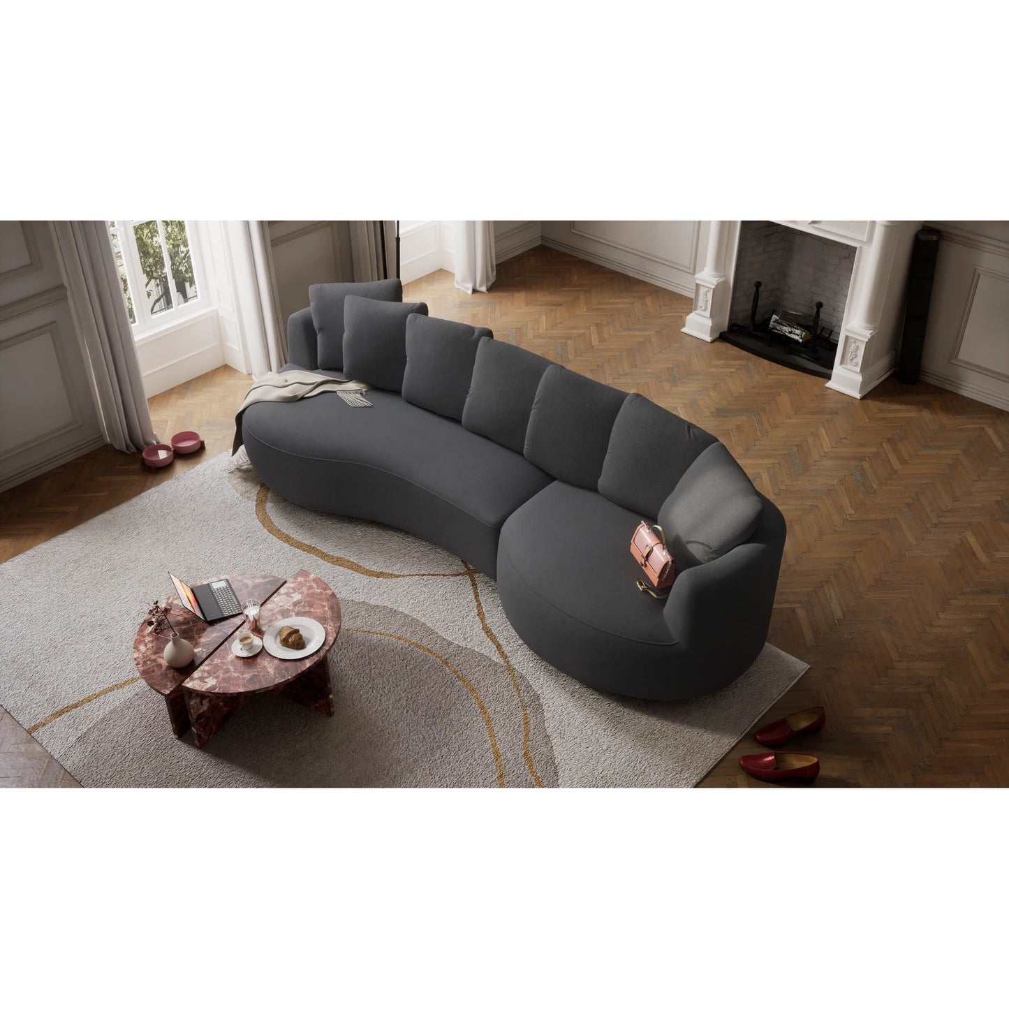 4-Seater Right Corner Sofa BELLEVILLE