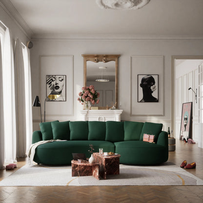 4-Seater Right Corner Sofa BELLEVILLE - Green