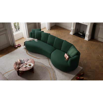 4-Seater Right Corner Sofa BELLEVILLE - Green