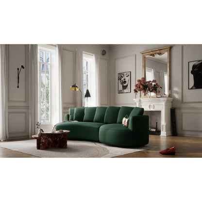 4-Seater Right Corner Sofa BELLEVILLE - Green