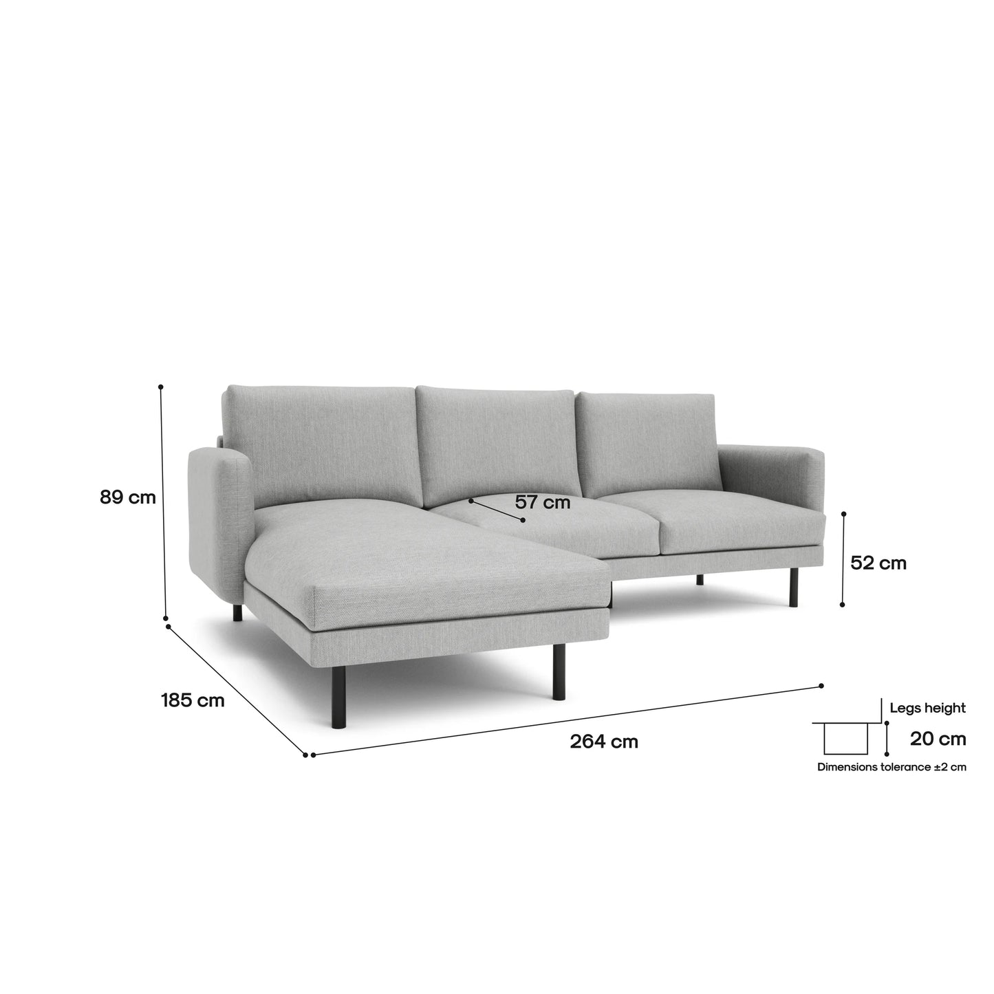 4-Seater Left Corner Sofa BRERA