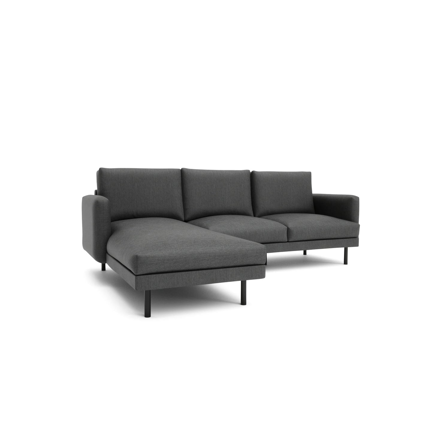 4-Seater Left Corner Sofa BRERA - Dark Grey