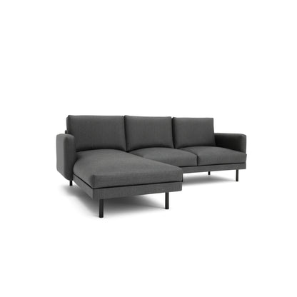 4-Seater Left Corner Sofa BRERA - Dark Grey