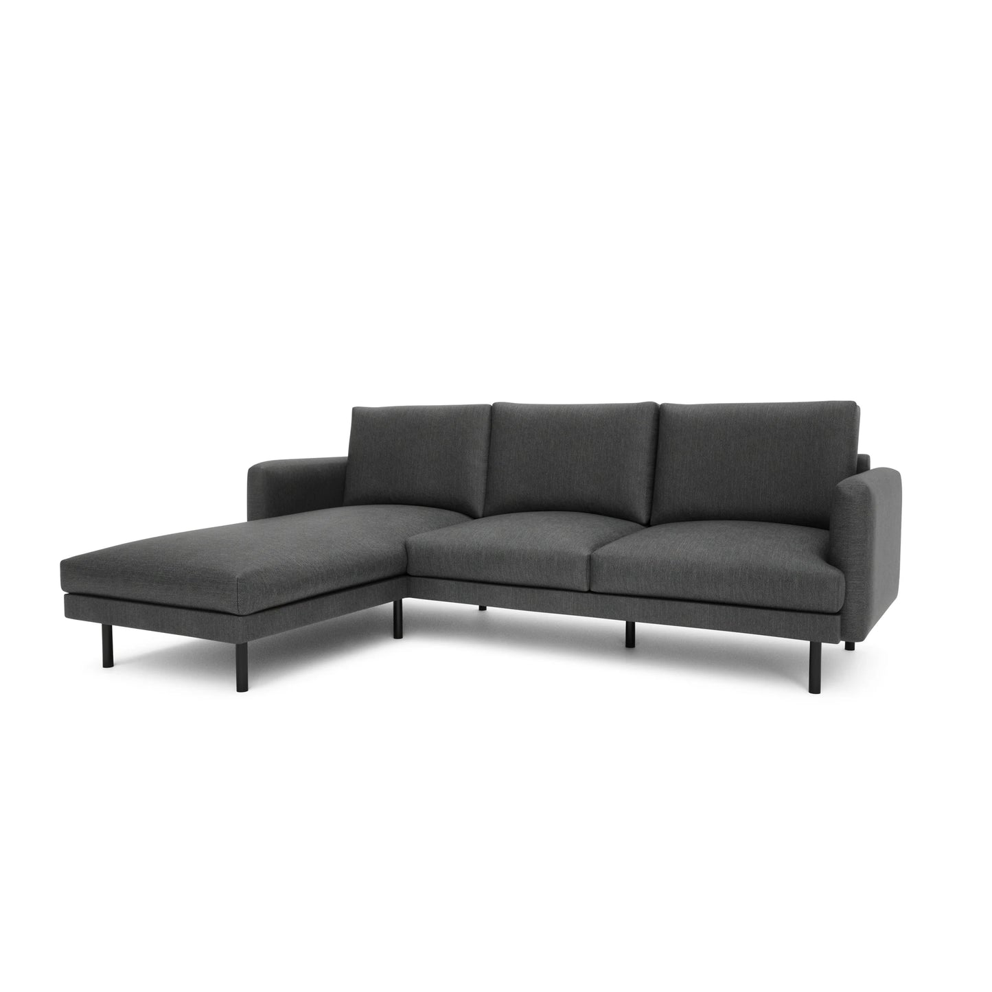 4-Seater Left Corner Sofa BRERA - Dark Grey