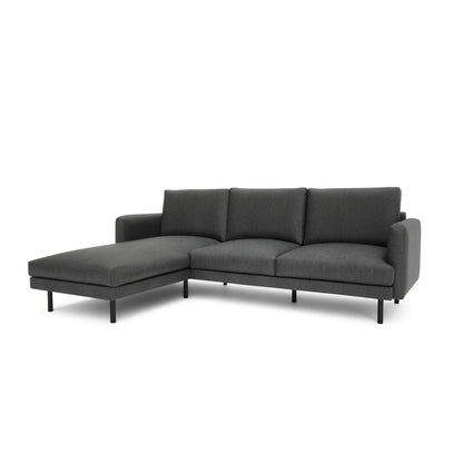 4-Seater Left Corner Sofa BRERA - Dark Grey