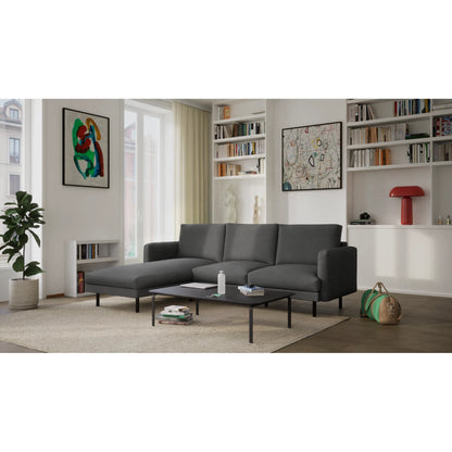 4-Seater Left Corner Sofa BRERA - Dark Grey