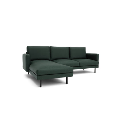 4-Seater Left Corner Sofa BRERA - Green