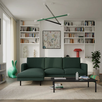4-Seater Left Corner Sofa BRERA - Green