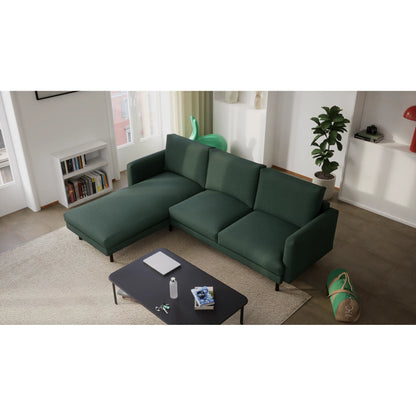 4-Seater Left Corner Sofa BRERA - Green