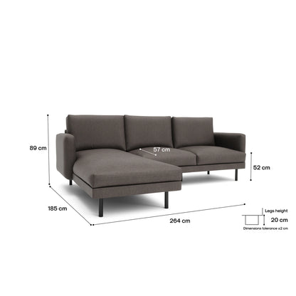4-Seater Left Corner Sofa BRERA - Taupe