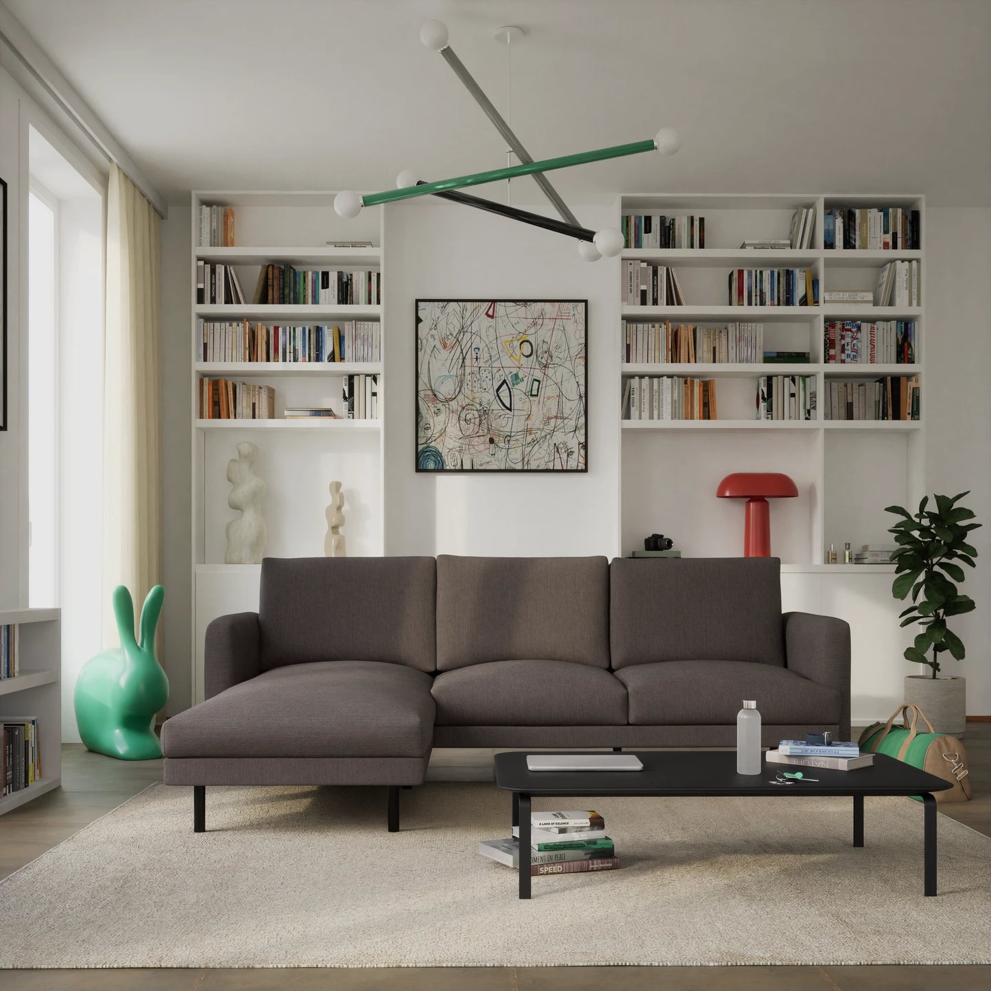 4-Seater Left Corner Sofa BRERA - Taupe