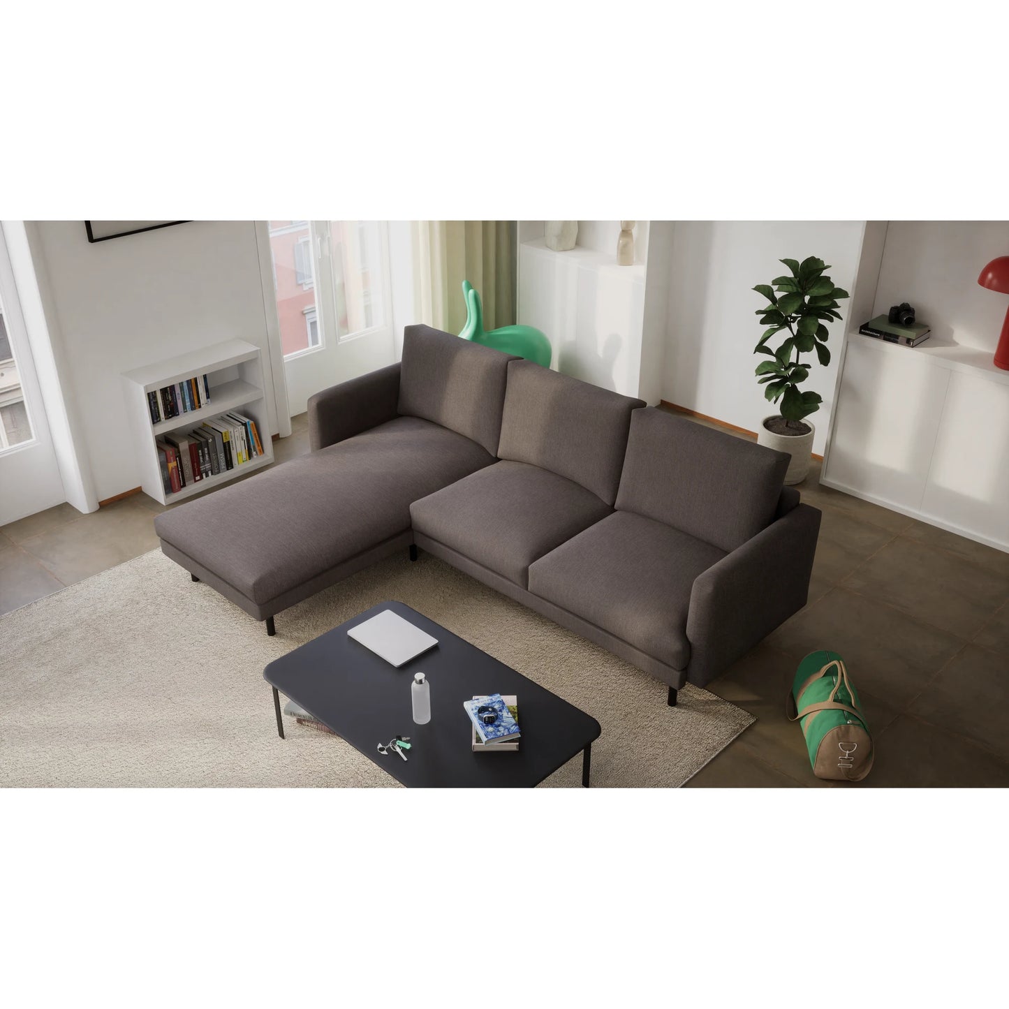 4-Seater Left Corner Sofa BRERA - Taupe