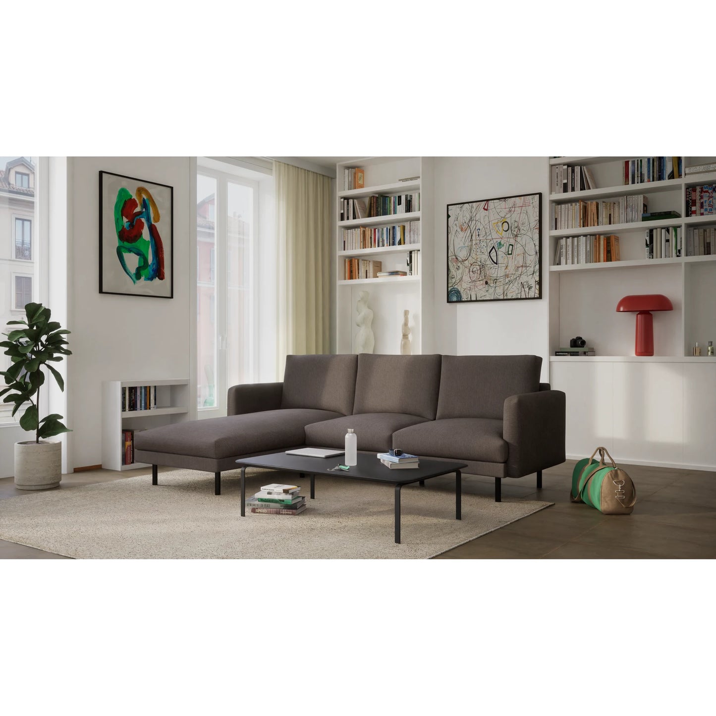 4-Seater Left Corner Sofa BRERA - Taupe