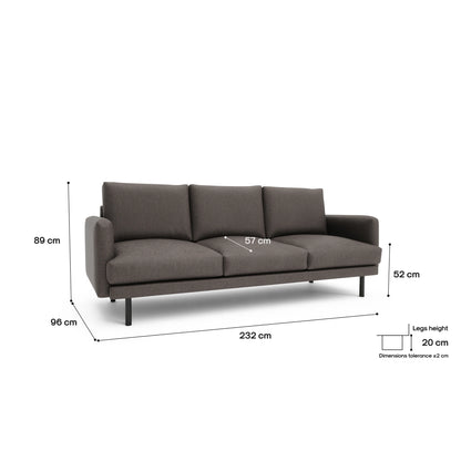 4-Seater Sofa BRERA - Taupe