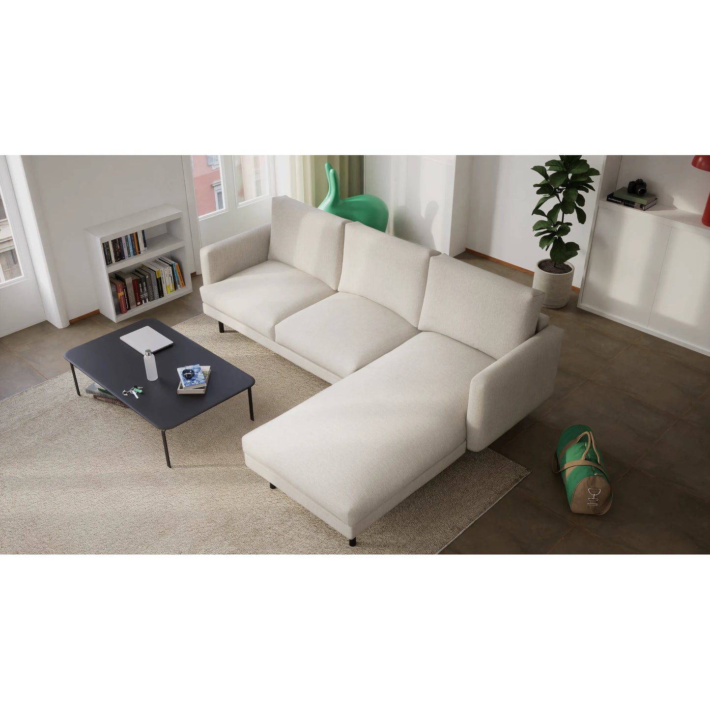 4-Seater Right Corner Sofa BRERA - Beige