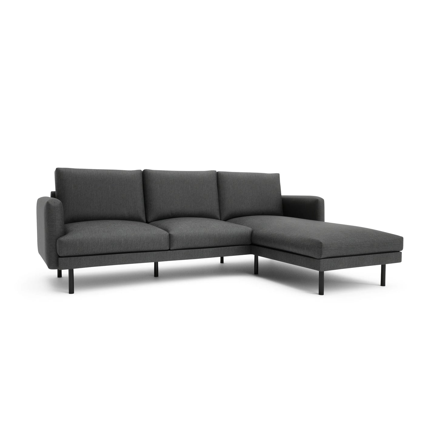 4-Seater Right Corner Sofa BRERA - Dark Grey