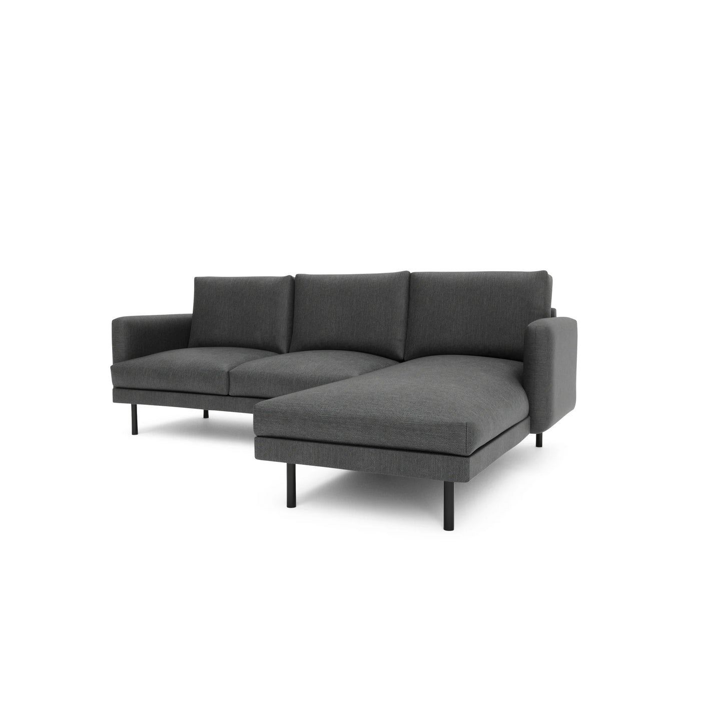 4-Seater Right Corner Sofa BRERA - Dark Grey