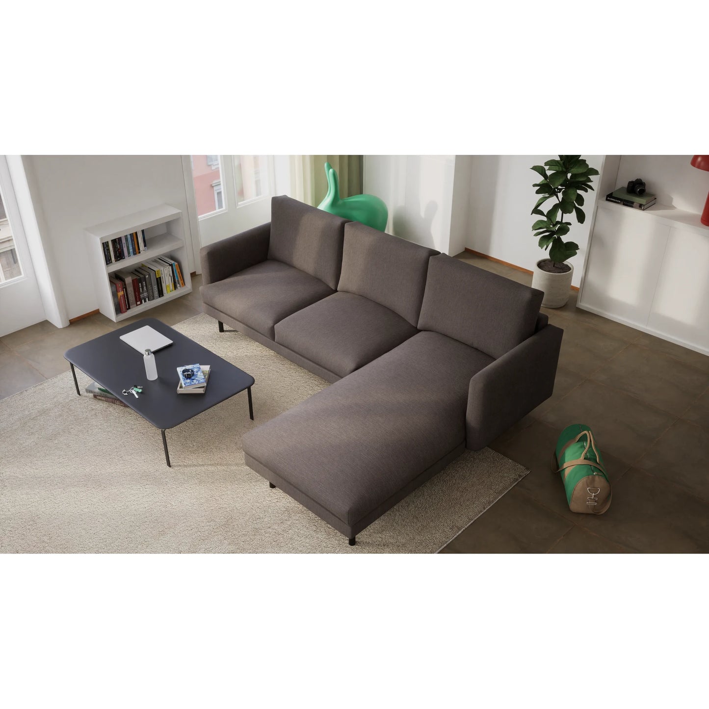 4-Seater Right Corner Sofa BRERA - Taupe