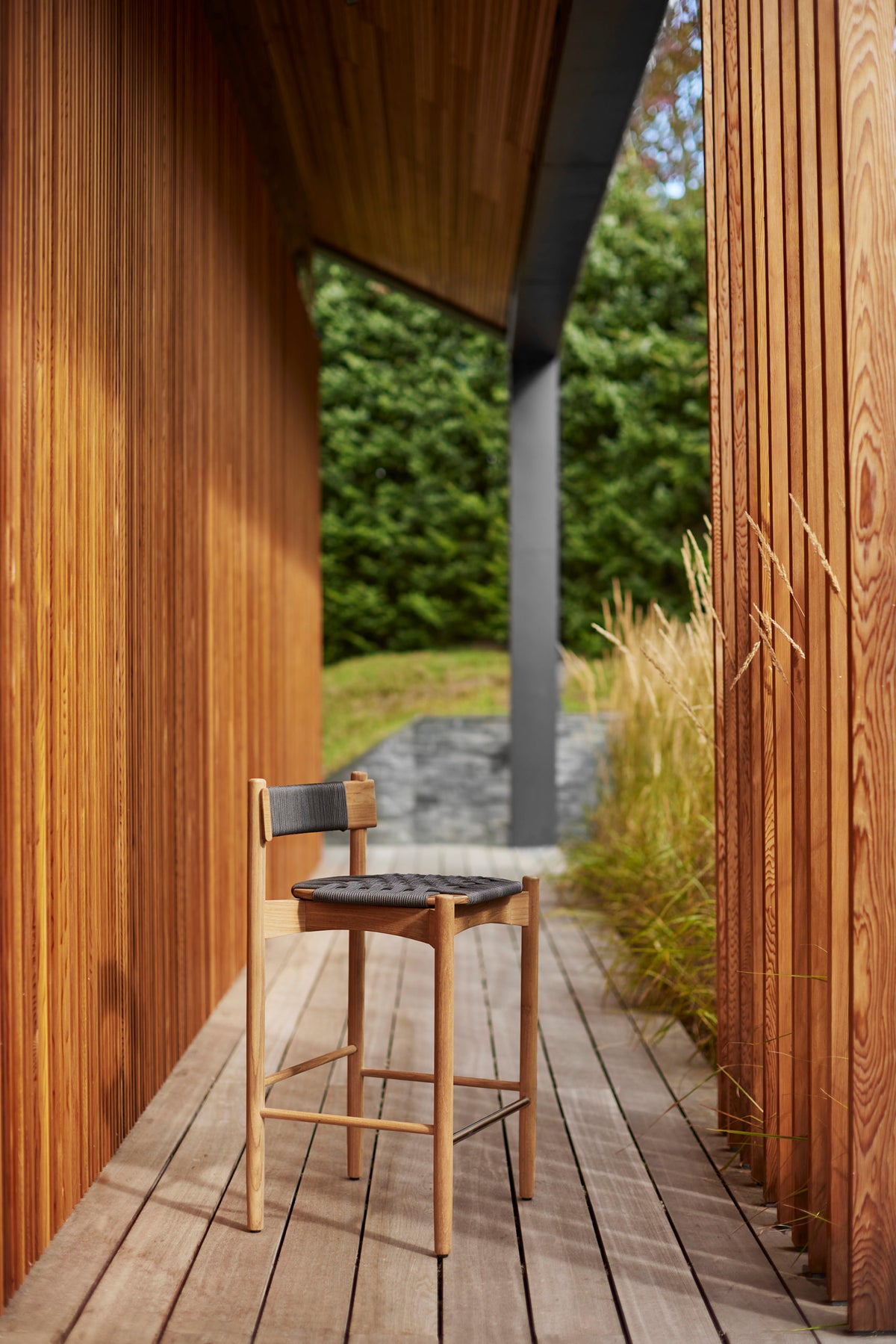 Koster counter chairs outdoors