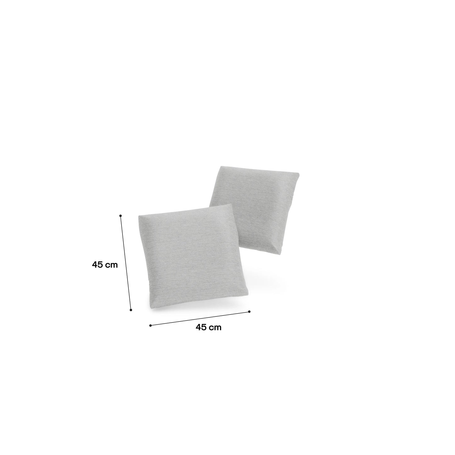 GRACIA Cushions 45 x 45 cm - Set of 2 Pieces - Grey