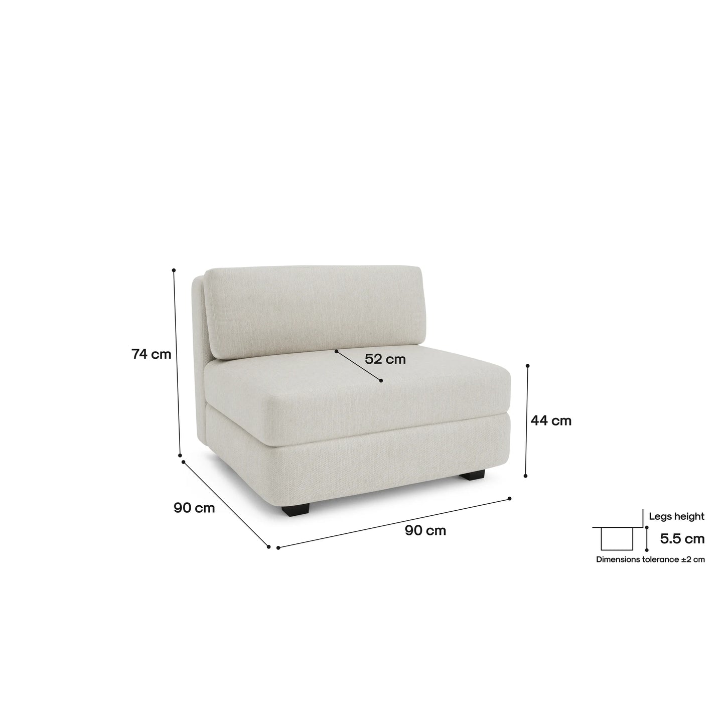 Modular Sofa GRACIA - Large Single Module