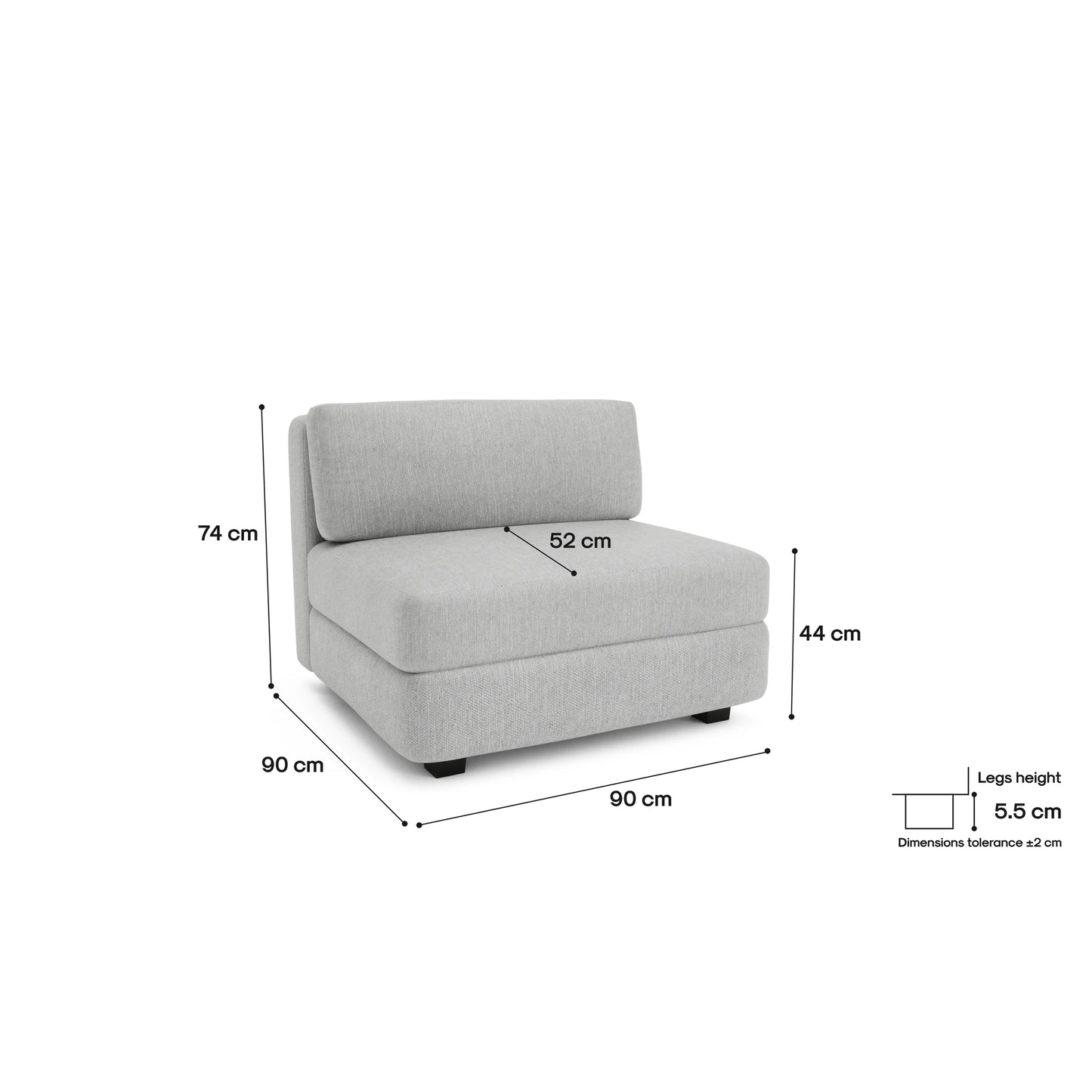 Modular Sofa GRACIA - Large Single Module