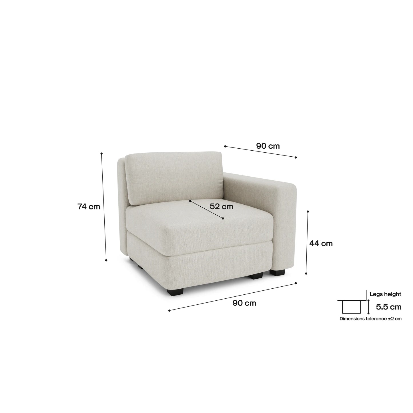 Modular Sofa GRACIA - End Module