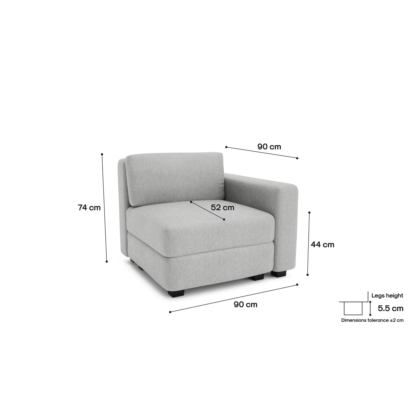 Modular Sofa GRACIA - End Module
