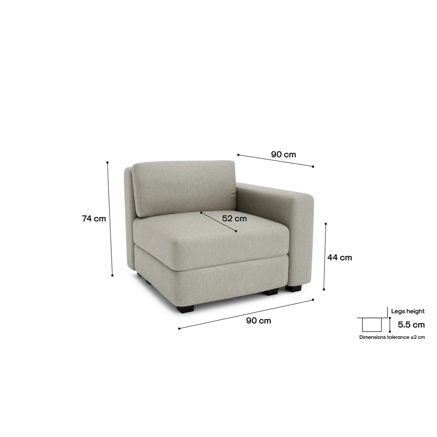 Modular Sofa GRACIA - End Module